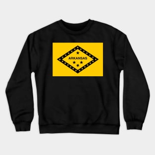 Golden and Black Flag Arkansas - Libertarian Black and Yellow Symbol Crewneck Sweatshirt